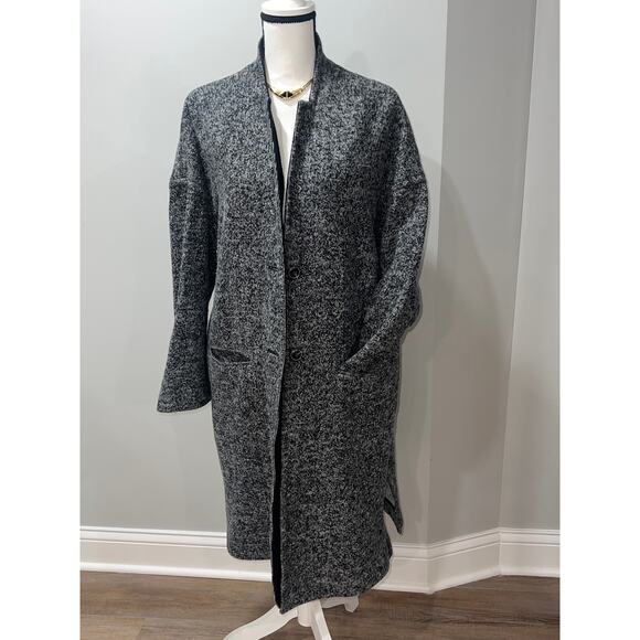 ATM Anthony Thomas Melillo Long Bouclé Coatigan Gray Marled – Size M - Picture 3 of 11